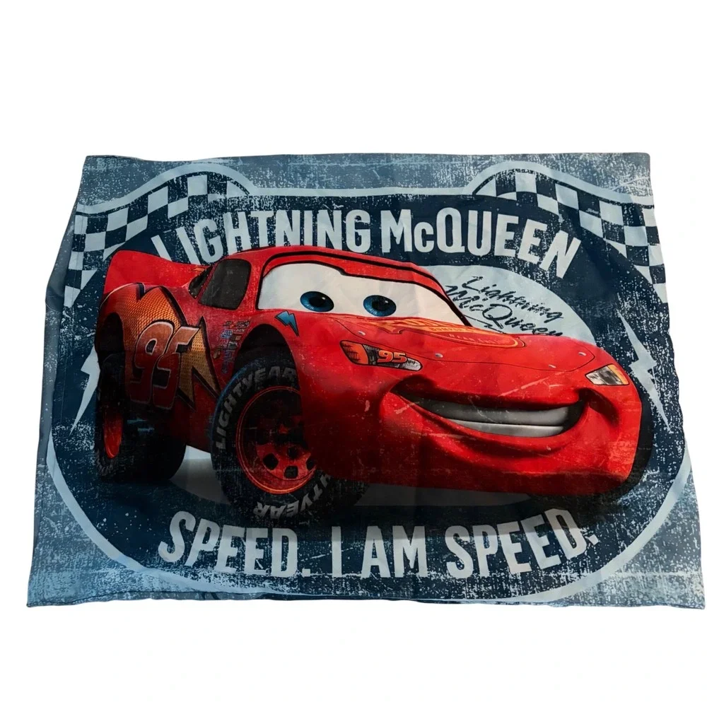 Disney Pixar Cars Full Sheet Set Lightning McQueen Tow Mater Blue Racing Bedding